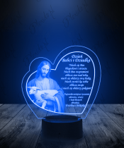 Lampka LED 3D Plexido na Dzień Babci i Dziadka z Jezusem