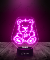 Prezent na Walentynki Lampka LED 3D Plexido Miś