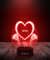 Prezent na Walentynki Lampka LED 3D Plexido Serce - 1