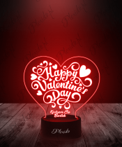 Prezent na Walentynki Lampka LED 3D Plexido Święto Zakochanych