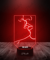 Prezent na Walentynki Lampka LED 3D Plexido Pocałunek