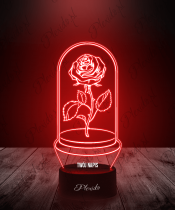 Prezent na Walentynki Lampka LED 3D Plexido Wieczna Róża