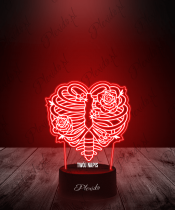 Prezent na Walentynki Lampka LED 3D Plexido Miłość