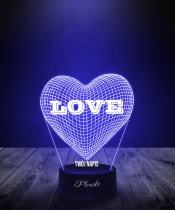 Prezent na Walentynki Lampka LED 3D Plexido Serce Love - 3