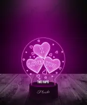 Prezent na Walentynki Lampka LED 3D Plexido I Love You Serca