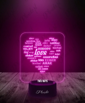 Prezent na Walentynki Lampka LED 3D Plexido Love Serce Love - 3