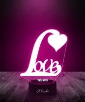 Prezent na Walentynki Lampka LED 3D Plexido Walentynki Napis Love - 3