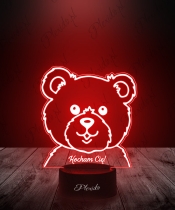 Prezent na Walentynki Lampka LED 3D Plexido Walentynki Pluszak Miś