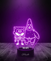 Lampka LED 3D Plexido Bajka Spongebob i Patryk - 2