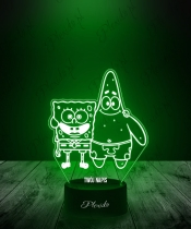 Lampka LED 3D Plexido Bajka Spongebob i Patryk - 3