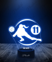 Lampka LED 3D Plexido Prezent dla Fana Siatkówki Siatkarka
