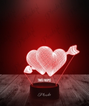 Lampka LED 3D Plexido Prezent na Walentynki Dla Dziewczyny Chłopaka