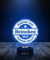 Lampka LED 3D Plexido Piwo Heineken Logo