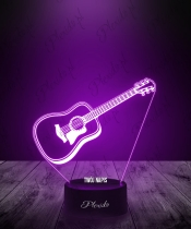 Lampka LED 3D Plexido Gitara Muzyka - 1