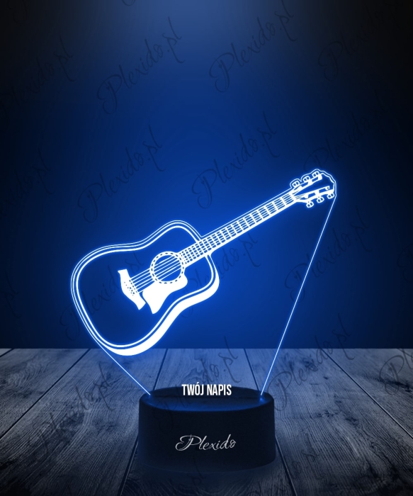 Lampka LED 3D Plexido Gitara Muzyka