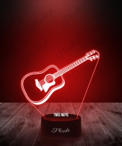 Lampka LED 3D Plexido Gitara Muzyka - 3