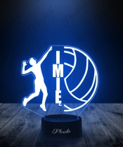 Lampka LED 3D Plexido Prezent dla Fana Siatkówki Siatkarz