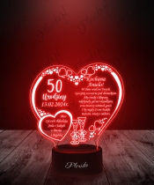 Lampka LED 3D Plexido Prezent na 50 Urodziny