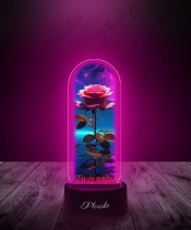 Lampka LED 3D Plexido z Nadrukiem UV Wieczna Róża