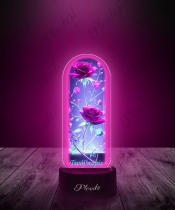 Lampka LED 3D Plexido z Nadrukiem UV Wieczna Róża Statuetka