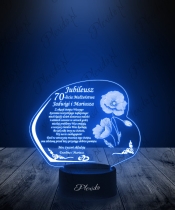 Lampka LED 3D Plexido Prezent na 70 Rocznicę Ślubu