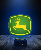 Lampka LED 3D Plexido z Nadrukiem UV John Deere Emblemat