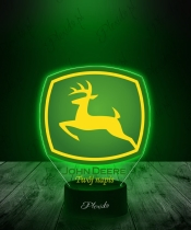 Lampka LED 3D Plexido z Nadrukiem UV John Deere Emblemat - 3