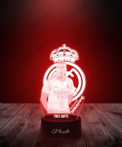 Lampka LED 3D Plexido Piłka Nożna Kylian Mbappe Real Madryt