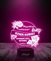 Lampka LED 3D Plexido Prezent na Dzień Kobiet Róże