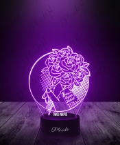 Lampka LED 3D Plexido Prezent na Dzień Kobiet Bukiet Kwiatów