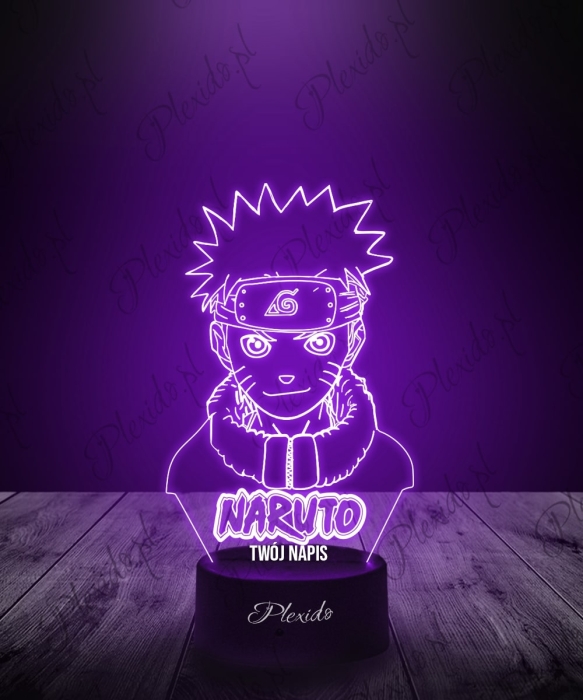 Lampka LED 3D Plexido Prezent Dla Fana Anime Naruto Napis