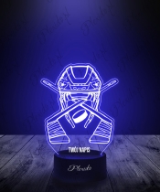 Lampka LED 3D Plexido Sport Hokej Kije Kask