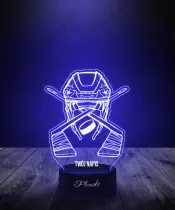 Lampka LED 3D Plexido Sport Hokej Kije Kask