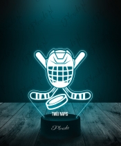 Lampka LED 3D Plexido Sport Hokej Kije Kask Bramkarza
