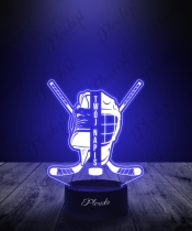 Lampka LED 3D Plexido Hokej Kije Kask Bramkarza