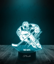 Lampka LED 3D Plexido Sport Zawodnik Hokeja