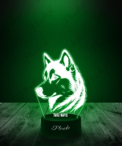 Lampka LED 3D Plexido Pies Syberian Husky - 1