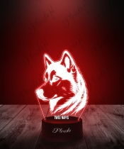 Lampka LED 3D Plexido Pies Syberian Husky - 2