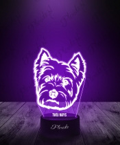 Lampka LED 3D Plexido Pies York Terier