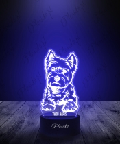 Lampka LED 3D Plexido Pies York Yorkshire