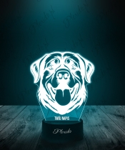 Lampka LED 3D Plexido Pies Rottweiler