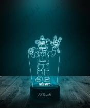 Lampka LED 3D Plexido Five Nights at Freddy's FNAF Bonbon