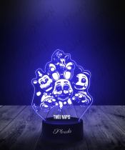 Lampka LED 3D Plexido Five Nights at Freddy's FNAF Family - 3