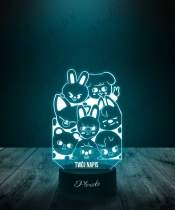 Lampka LED 3D Plexido Dla Fana K-Pop Zespół Stray Kids