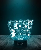Lampka LED 3D Plexido K-Pop EXO Chibi