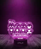 Lampka LED 3D Plexido K-Pop Zespół Black Pink - 1