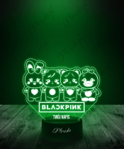 Lampka LED 3D Plexido K-Pop Zespół Black Pink - 2