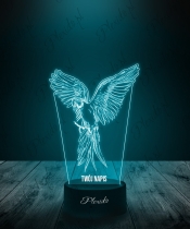Lampka LED 3D Plexido Prezent Ptak Papuga