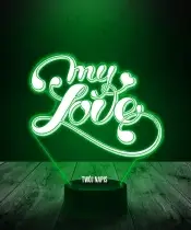 Lampka LED 3D Plexido Napis My Love - 1