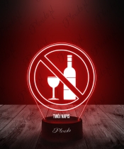 Lampka LED 3D Plexido Anonimowi Alkoholicy AA Token